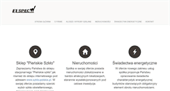 Desktop Screenshot of elspec.pl
